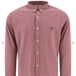Polo Ralph Lauren Men's Long Sleeve Shirt Red /Plaid Classic Fit Cotton Size 2XL